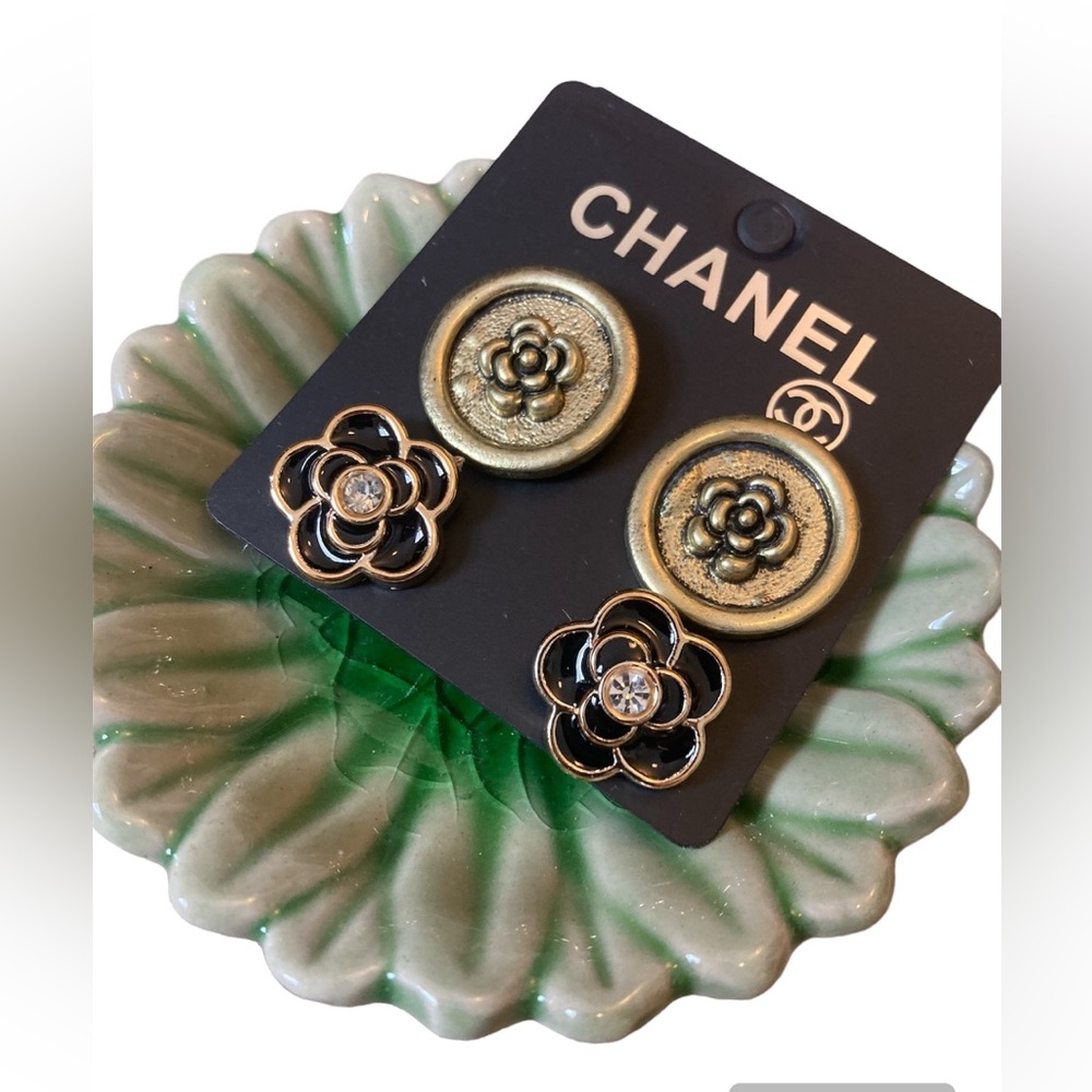 New Designer Inspired Camellia Post Earrings Bundle